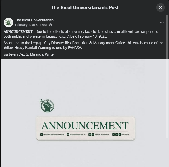 Suspension of classes